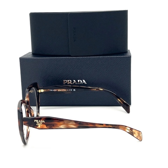New - Prada PR 18WV 07R1O1 Caramel Tortoise / Demo Lens 52mm Eyeglasses - Picture 4 of 5